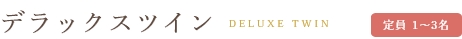 デラックスツイン DELUXTWIN 定員1～3名