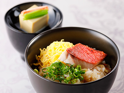 金目鯛炊き込み御飯 季節のお椀